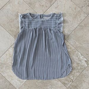 Women’s NWOT Loft Striped Blouse with Cute Design